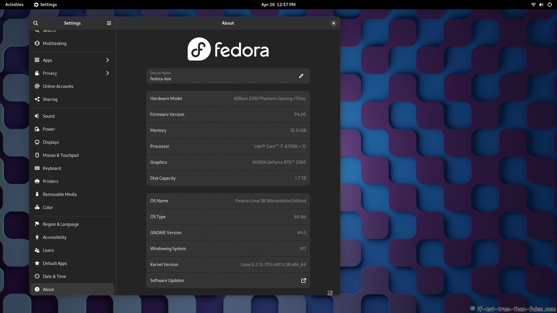 Fedora 38 Desktop